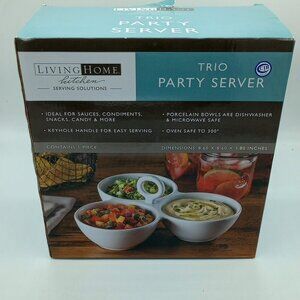 Living Home Trio Party Server - White